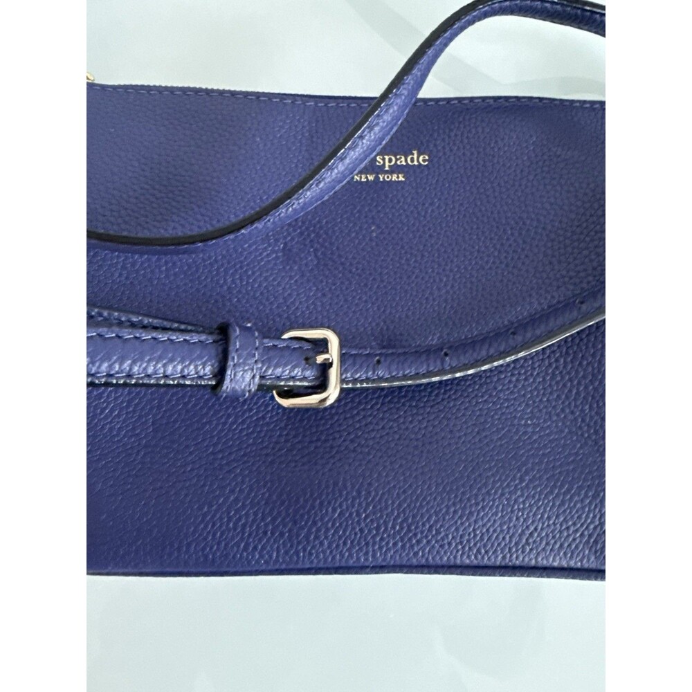 ✿ Kate Spade New York Blue Leather Crossbody Shoulder Handbag Adjustable Strap